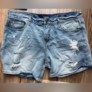 Vigoss Blue Distressed Jean Shorts